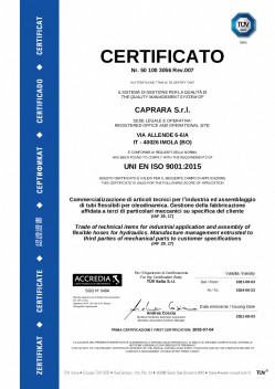 Certificato UNI EN ISO 9001:2008